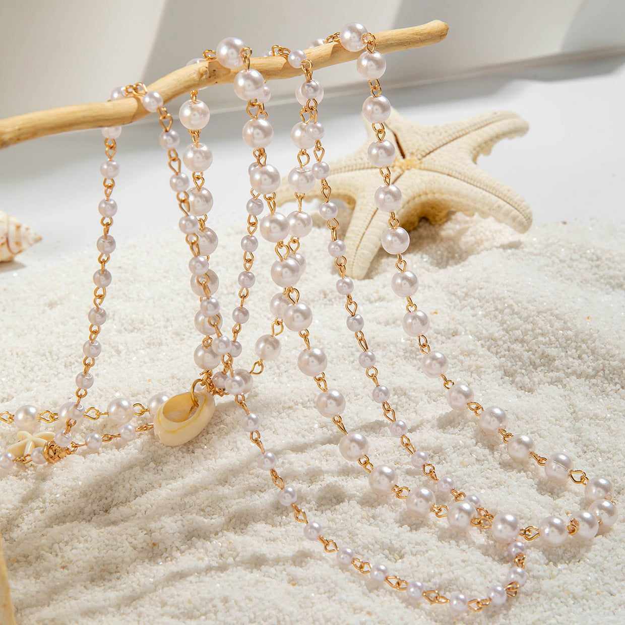 Simple Colorful Beaded Tassel y Chain Necklace Elegant Versatile Diamond-Studded Sweater Chain Jewelry