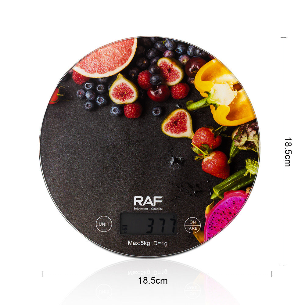 RA  Stainless Steel LCD Display Multi-unit Conversion Tare Function Waterproof Kitchen Scale Electronic Scale Limit5kg