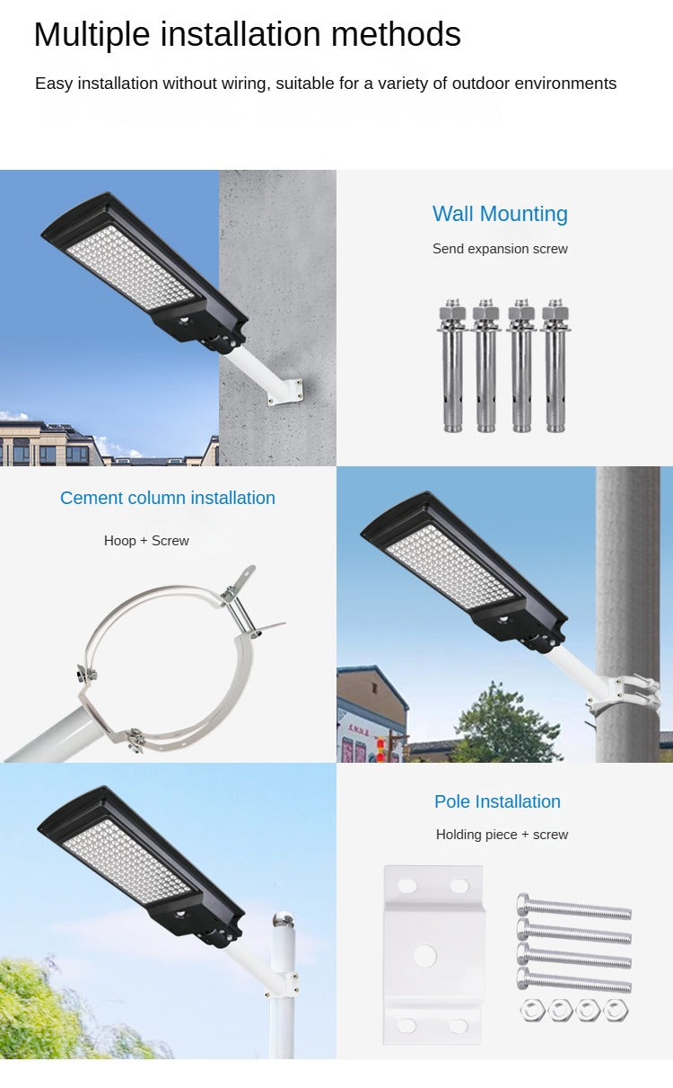 Human Body Induction Waterproof Ip65 Aluminum Outdoor Integrated Solar Street Light
