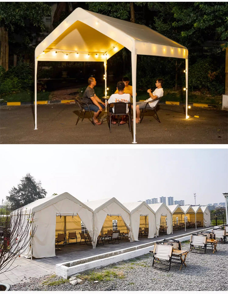 Night Market Stall Internet Celebrity Tent Courtyard Outdoor Foldable Advertising Rainproof Sunshade Four-Corner Umbrella Parking Shed