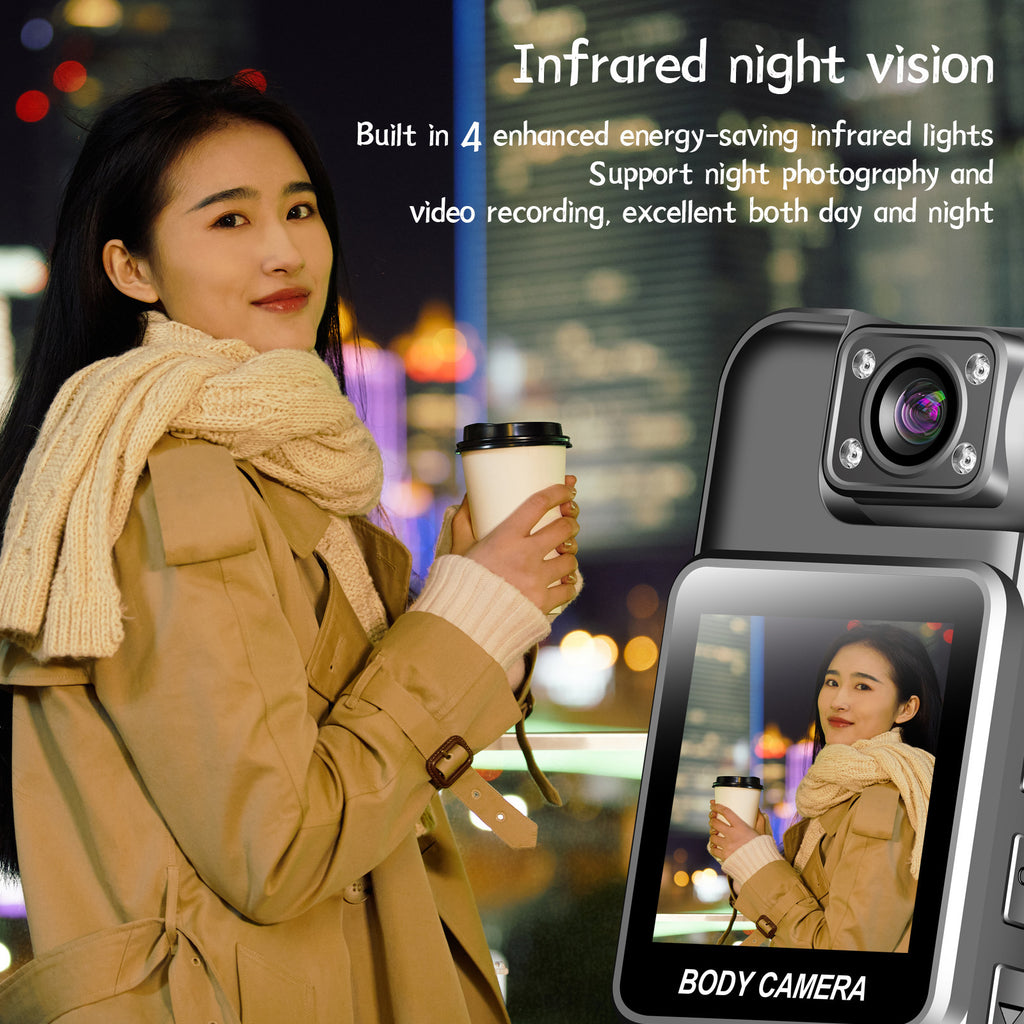 Pocket Camera Sports DV Small photo recorder with screen, back clip camera, infrared night vision, portable law enforcement device