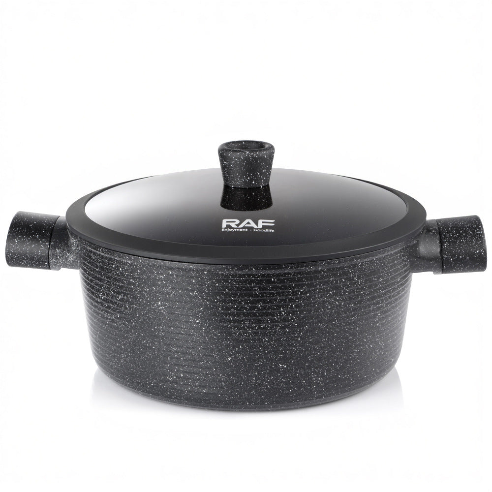 RAF Hot Sale Non-Stick Pan Ceramic Coating Inside and Out Flat Bottom Cooking Pan Universal Stove Cookware Set Ten-Piece Set