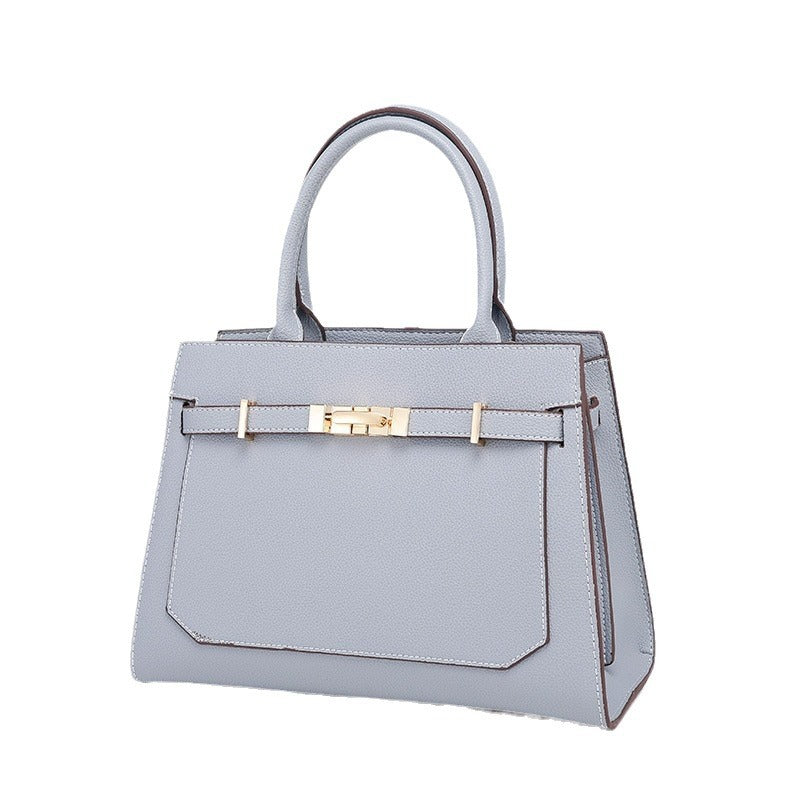 New Fashion Trendy Textured Kelly Bag for Women, Simple and Versatile European and American Style, Shoulder, Crossbody, and Handbag