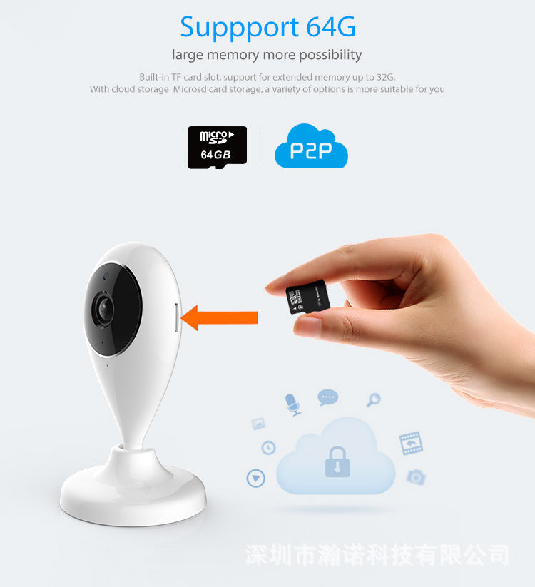 Surveillance Camera Small Water Drop Mobile Phone Remote HD Smart Selection for Home Use1080P Hd wifi Wireless Network