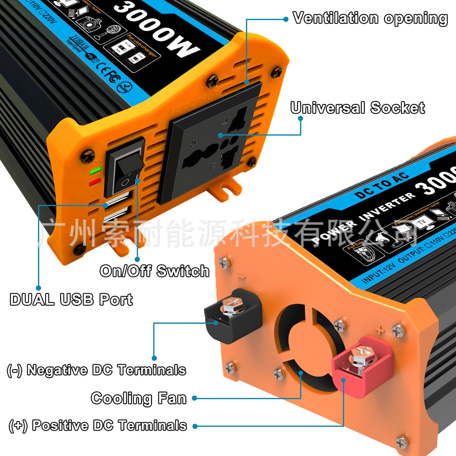 Legendary Generation Solar Power System：12V 300W Inverter+30A Controller+18W Solar Panel
