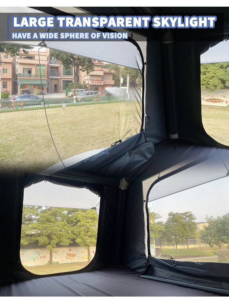 Self-Driving Tour Car Tent Outdoor Camping Black Mountaineering Windproof Waterproof Portable Inflatable Rooftop Off-Road