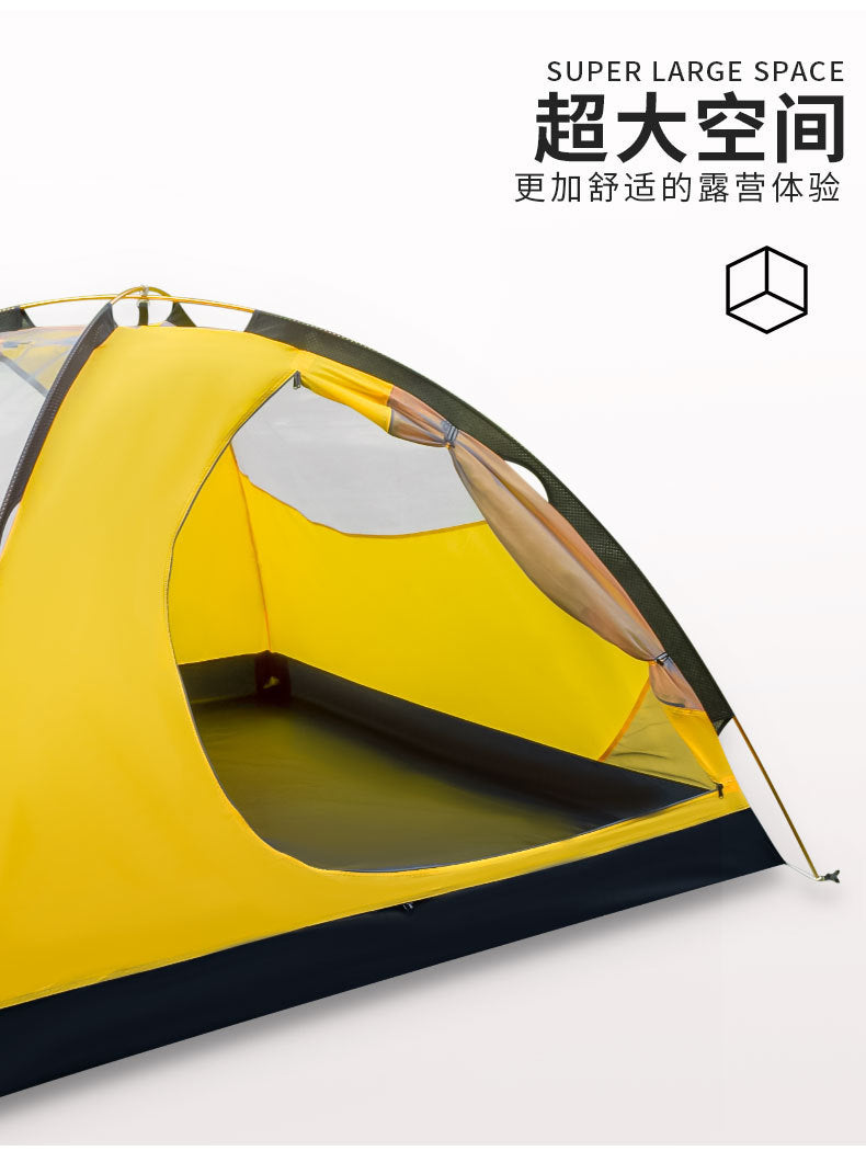 Canopy Tent Camping Supplies Double Layer Tent Hiking Portable Rainproof Tent Outdoor Heavy Rainproof Camping Gear