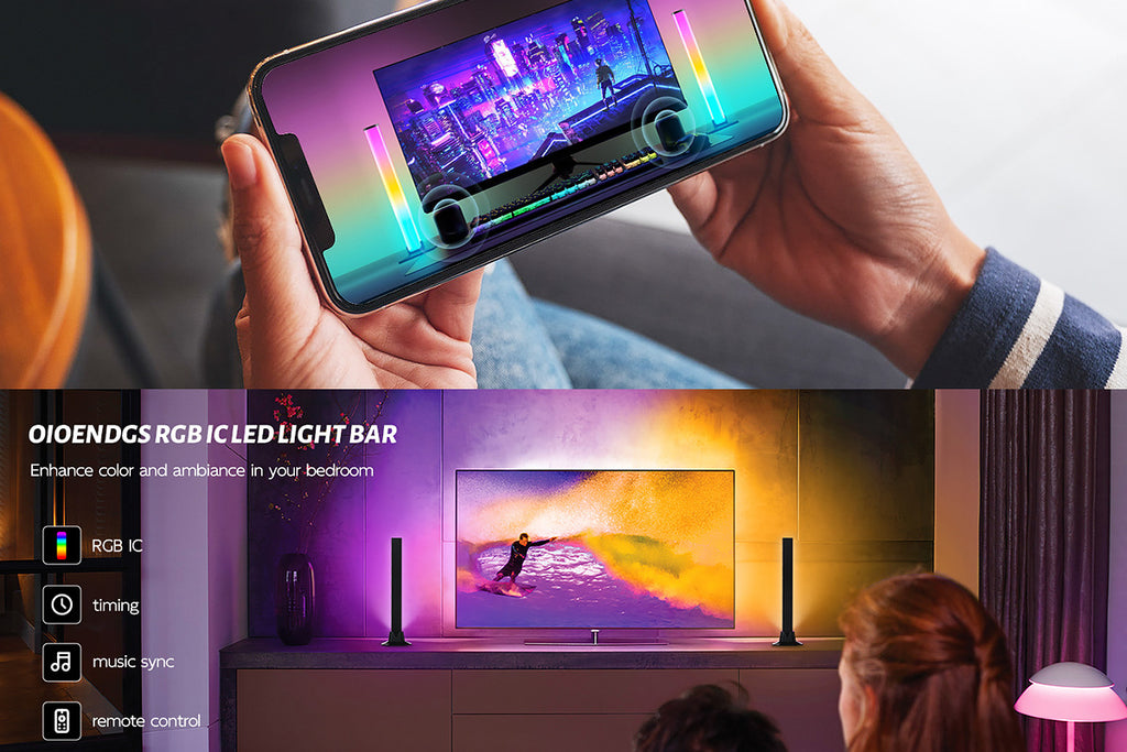 Exclusive Supply LED Bluetooth Desktop Lamp USB Computer Ambient Light RGB Magic Color WIFI Intelligent Sound Pickup Ambient Light