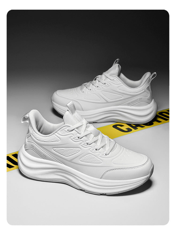 2025New Large Size Leather Waterproof Trendy Casual Men's Shoes Non-Slip Wear-Resistant Sports Shoes Shock Absorption Comfortable Running Shoes