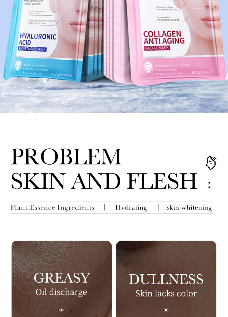 Foreign Trade  BIOAOUA Hyaluronic Acid Moisturizing Mask Moisturizing Brightening Hydrating Mask Skin Care Products Genuine Wholesale