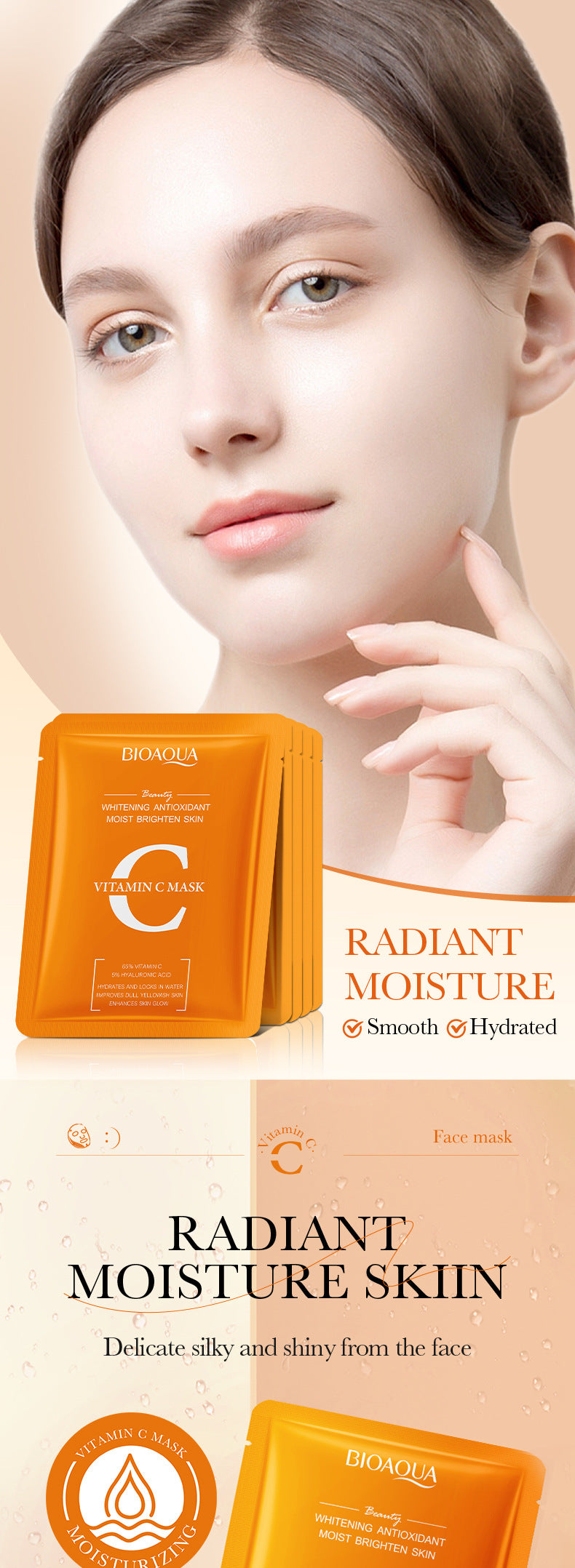 Full English Mask25g BIOAOUA Dimension C Retinol Hydrating Moisturizing Mask Sheet Pack  Wholesale