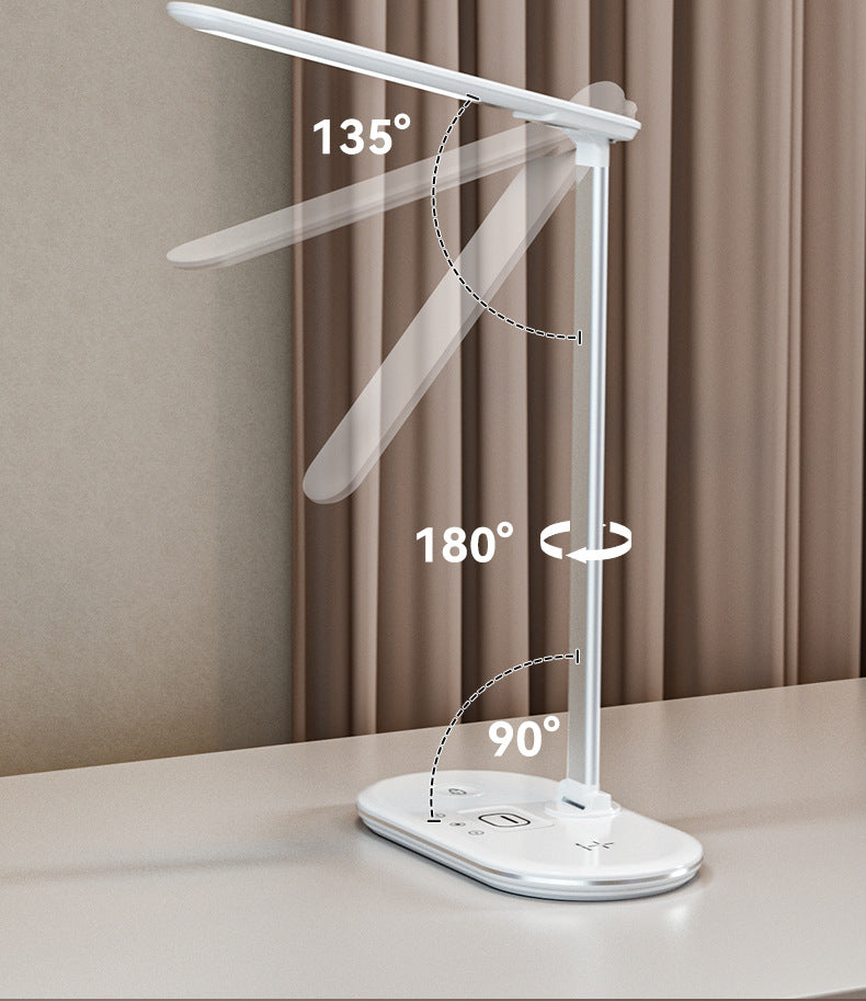 LED Eye protection desk lamp 3-in-1 multifunctional folding desk lamp usb Home bedroom bedside wireless charging night light