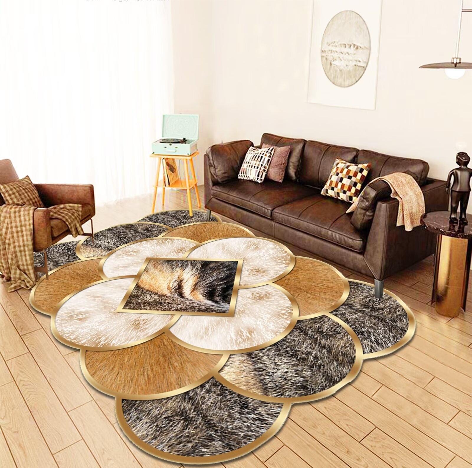 Crystal Velvet Carpet Full Coverage Living Room Non-Slip Coffee Table Rug Chinese Classical Home Bedroom Bedside Rug One Piece Dropshipping