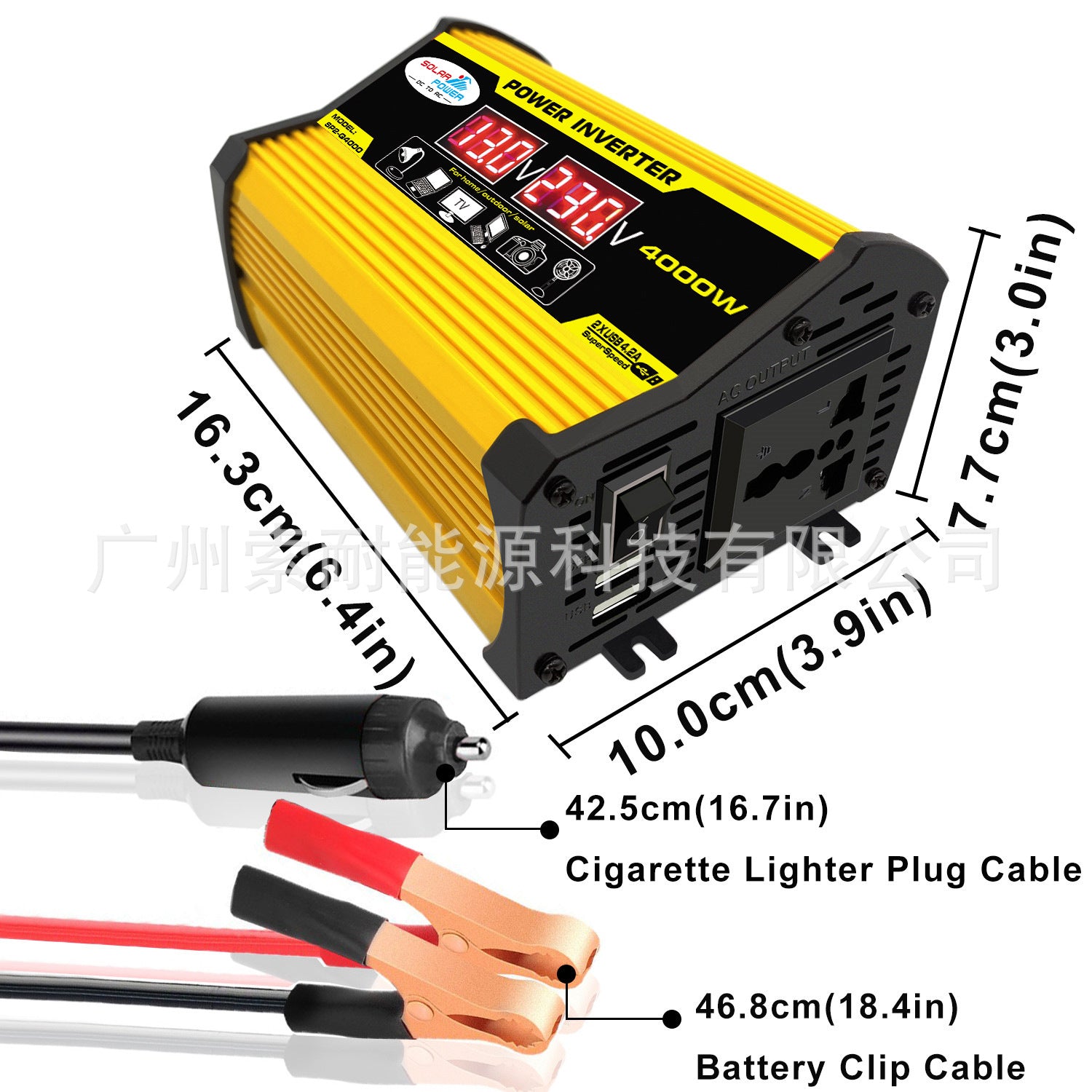 300W Vehicle Inverter12V Turn110V 220V Dual Voltage Display Outlet power inverter