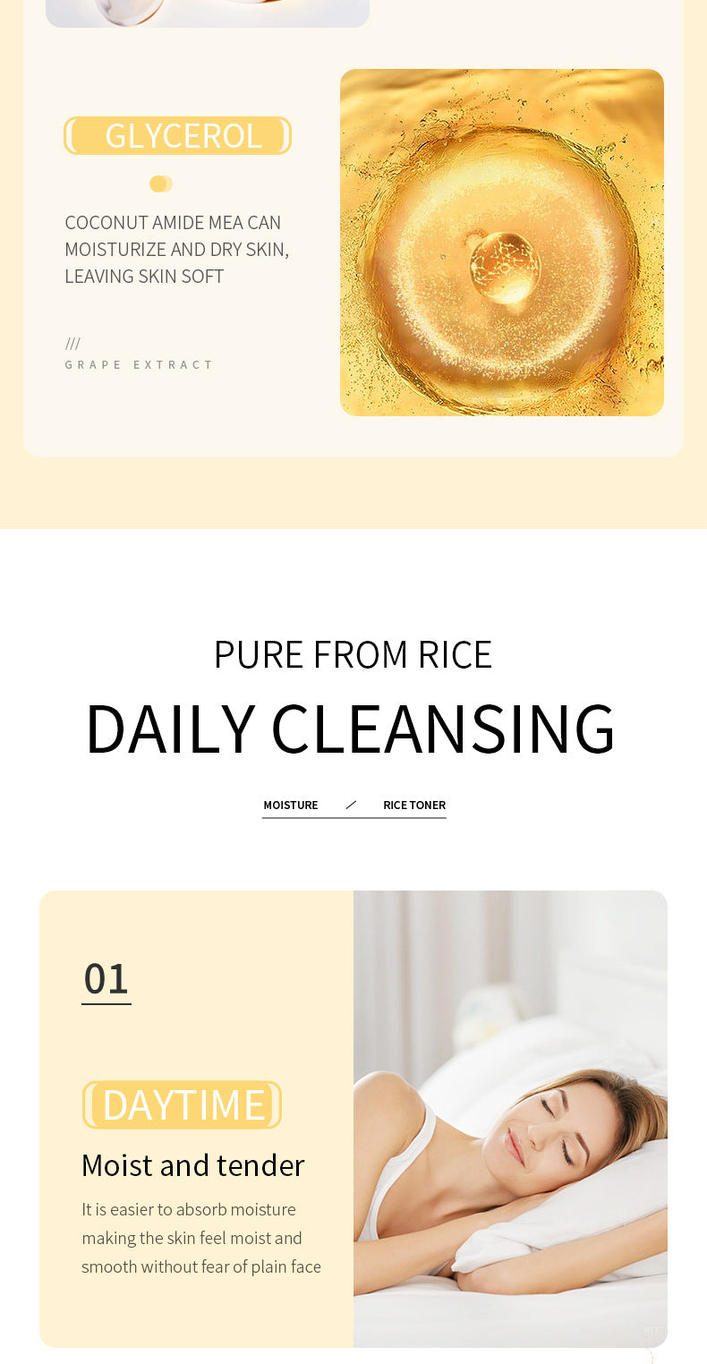 Full English Rice Skincare Set BIOAOUA Rice Puree Series Six-Piece Set Box  Wholesale