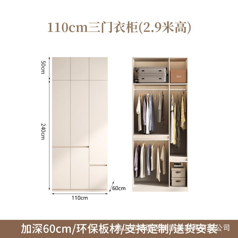 Raise the door to the ceiling2.5-3Large Wardrobe for Home Bedroom, Large Capacity Hanging Clothes Area, Multi-Section Large Closet
