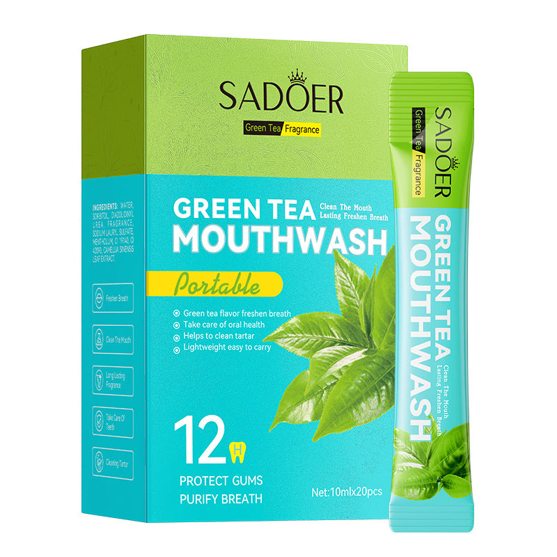 Full English Mouthwash Box Set SADOER Disposable Portable Oral Cleaning Care  Foreign Trade Wholesale
