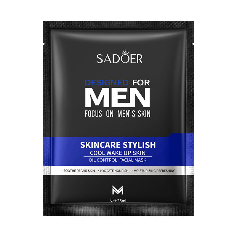 Full English Men's Face Mask25g SADOER Cool and Refreshing Men's Hydrating Mask Stickers  Wholesale