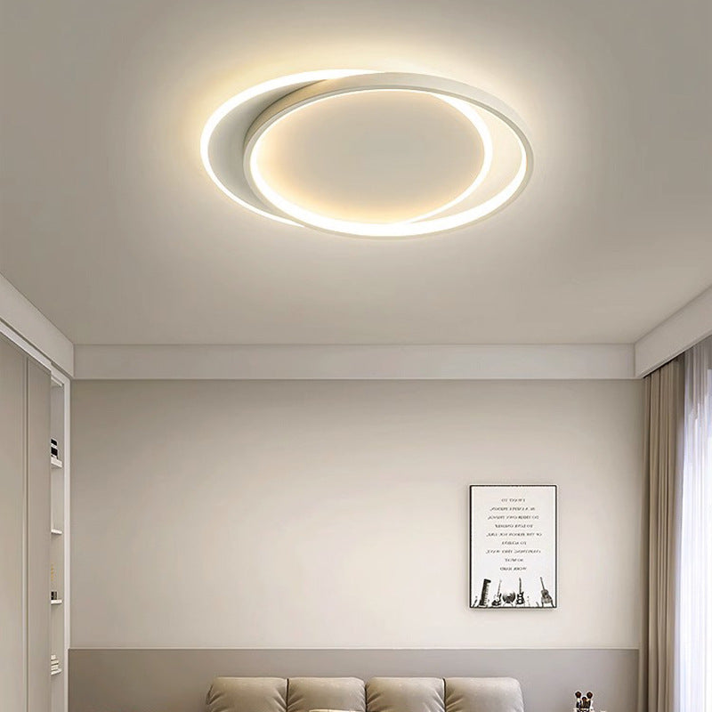 Nordic Bedroom Ceiling Light Modern Simple Creative Double Circle Master Bedroom Room Lighting Design Water Ripple Ceiling Light