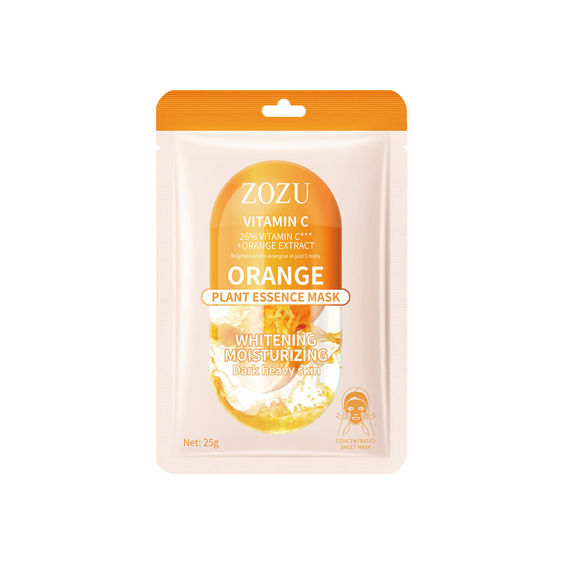 Plant Face Mask25g ZOZU Centella Asiatica Hydrating Orange Moisturizing Pomegranate Nourishing Cross-Border Wholesale