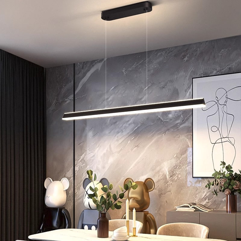 Modern Minimalist Creative Long Dining Table Minimalist Bar Counter Linear Restaurant Pendant Light Dining Room Zhongshan Lighting New Model