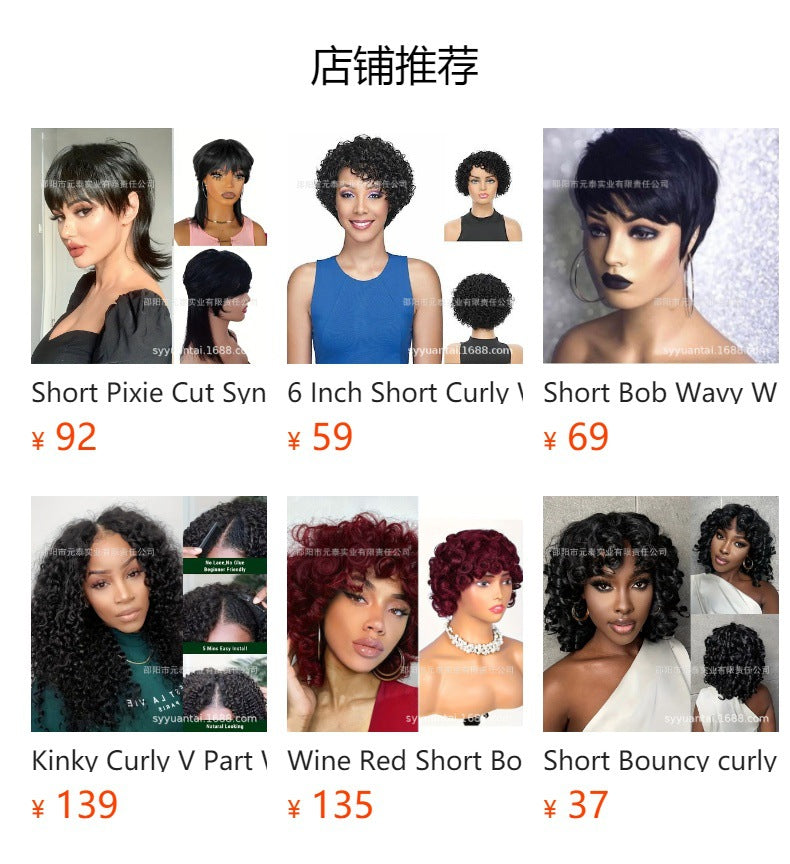Human Hair Pixie Cut Wig Water Wave Elegant Wig Short Wigs