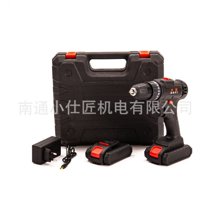 Cross-Border Dropshipping Electric Drill Set Multi-Functional Household Impact Drill Electric Screwdriver Lithium Battery Handheld Brushless Electric Drill