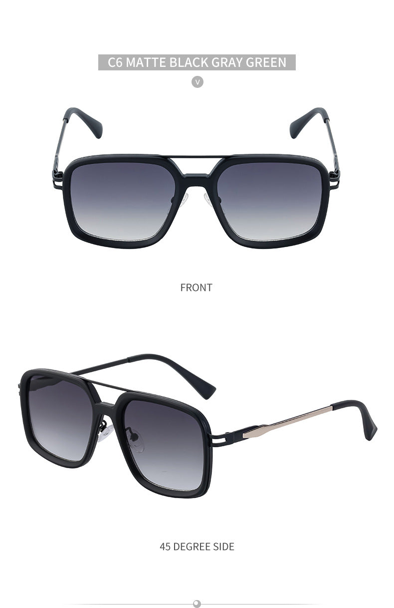 2025New style sunglasses for men with a high-end feel, vintage driving sunglasses, square frame glasses wholesale