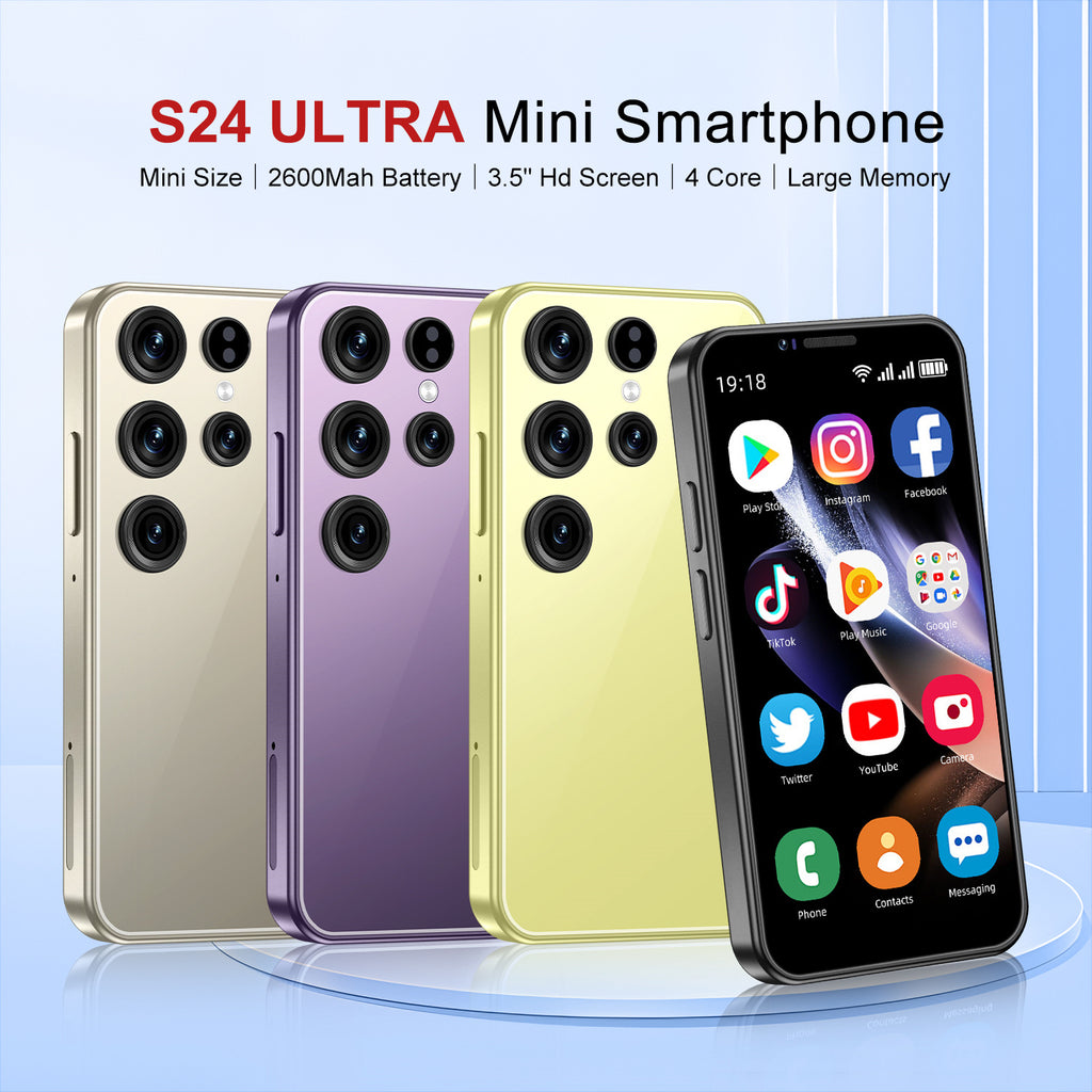 Hot Sale4G Android S24 Ultra Smart Small Mobile Phone Quad-core Mini Phone3.5Inch Factory