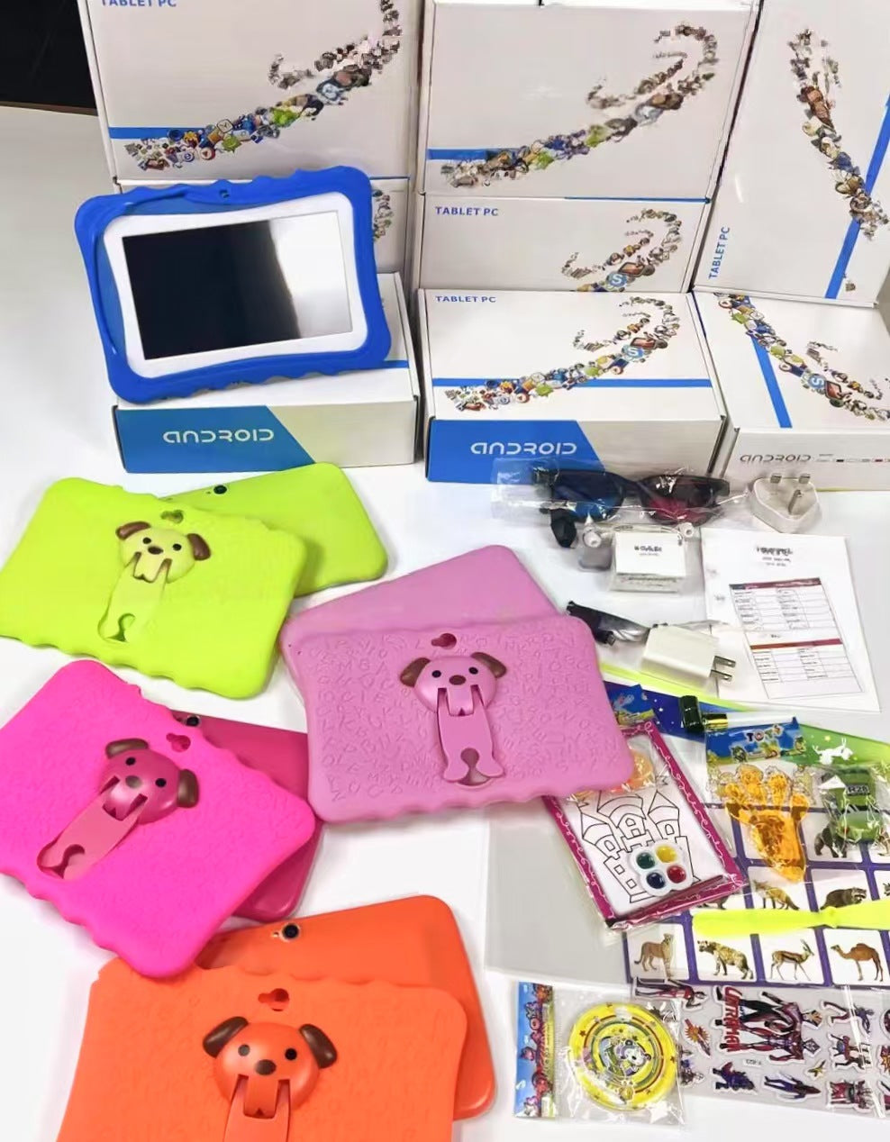 Popular Q88Tablet Pc7Inch Screen WIFI Quad-core student children's learning tablet with protective case