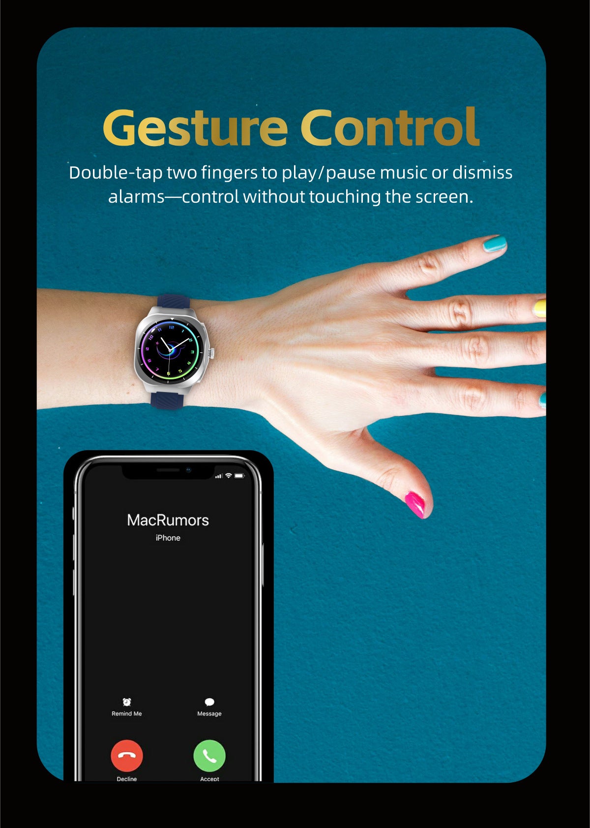 AIMB-Z19Smart Watch Bluetooth Call True Heart Rate Step Count Sleep Monitoring Hidden Earphones Sports Three-Proof