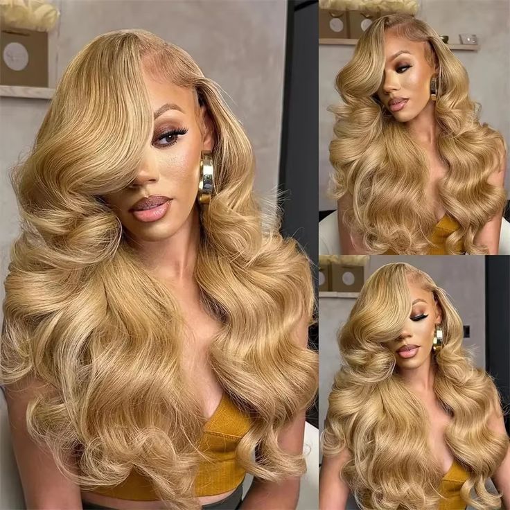 13*6 Lace Front  Blonde Synthetic Wavy Wig