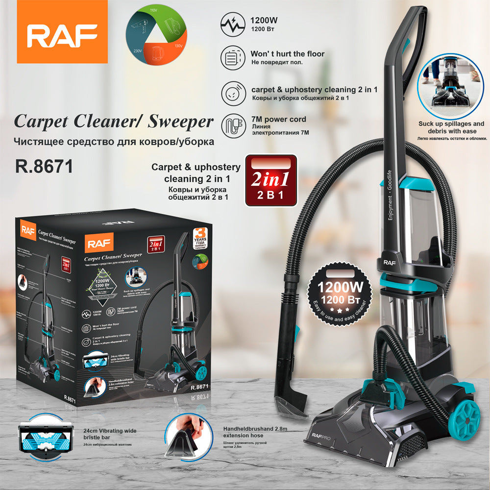 RAF European Standard Household 2-in-1 Mop and Washer Multi-Functional Floor Sweeper Handheld Carpet Cleaner