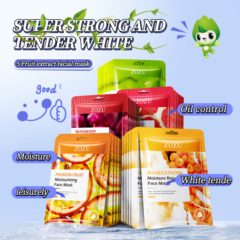 Fruit Mask25g ZOZU Bayberry Hydrating Sea Buckthorn Fruit Moisturizing Green Grape Skin Rejuvenation Cross-Border Wholesale