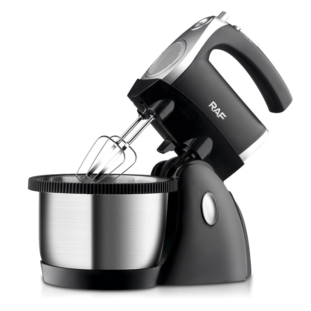 EU Standard Electric Egg Beater for Home Use, Desktop Cream Whisk, Egg White Mixer, Dough Stirrer, Cake Baking Egg Beater with Bowl