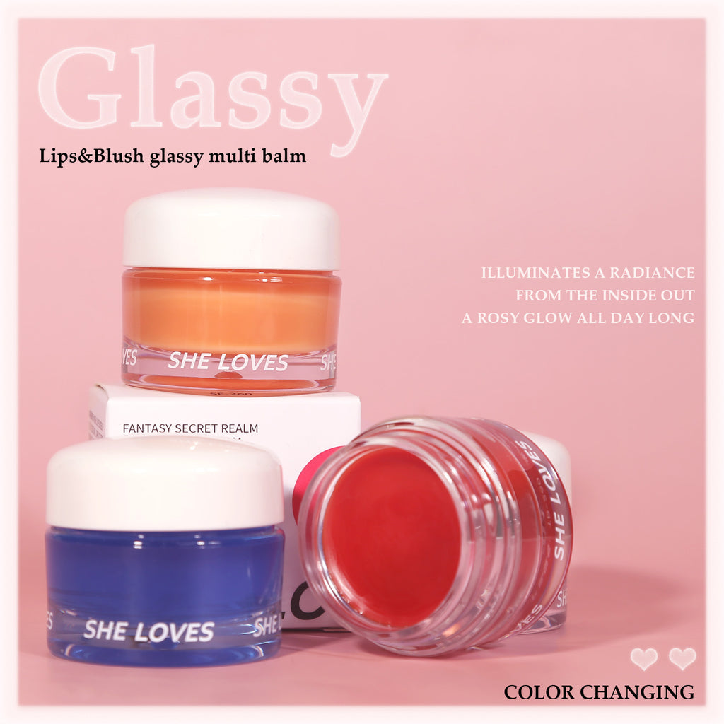SHELOVES Color Changing Blush Cream Color-Chaning Blush Natural Nude Makeup Rouge Blush