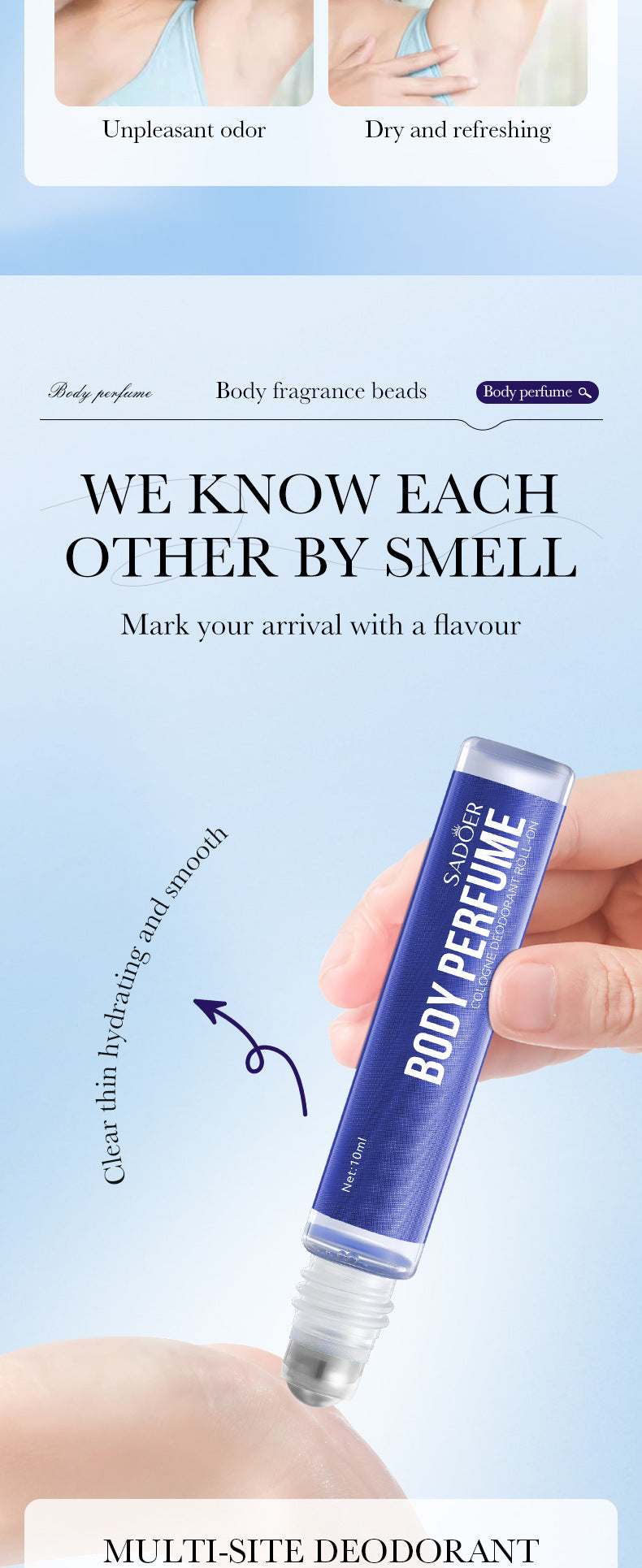 Roll-on Body Perfume SADOER Ancient Dragon silver Long-lasting Fresh Roll-on Perfume Cross-border Wholesale