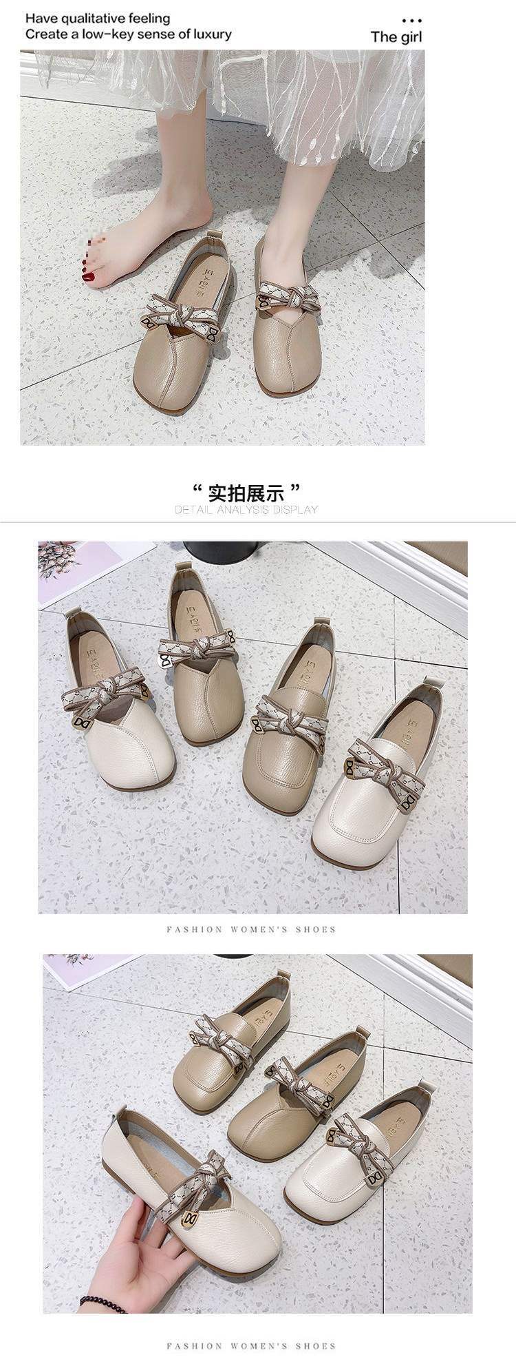 Butterfly Knot Flat Shoes for Women, Soft Sole Lightweight Mango Toe Loafers, Slip-On Moccasins for Pregnant Women