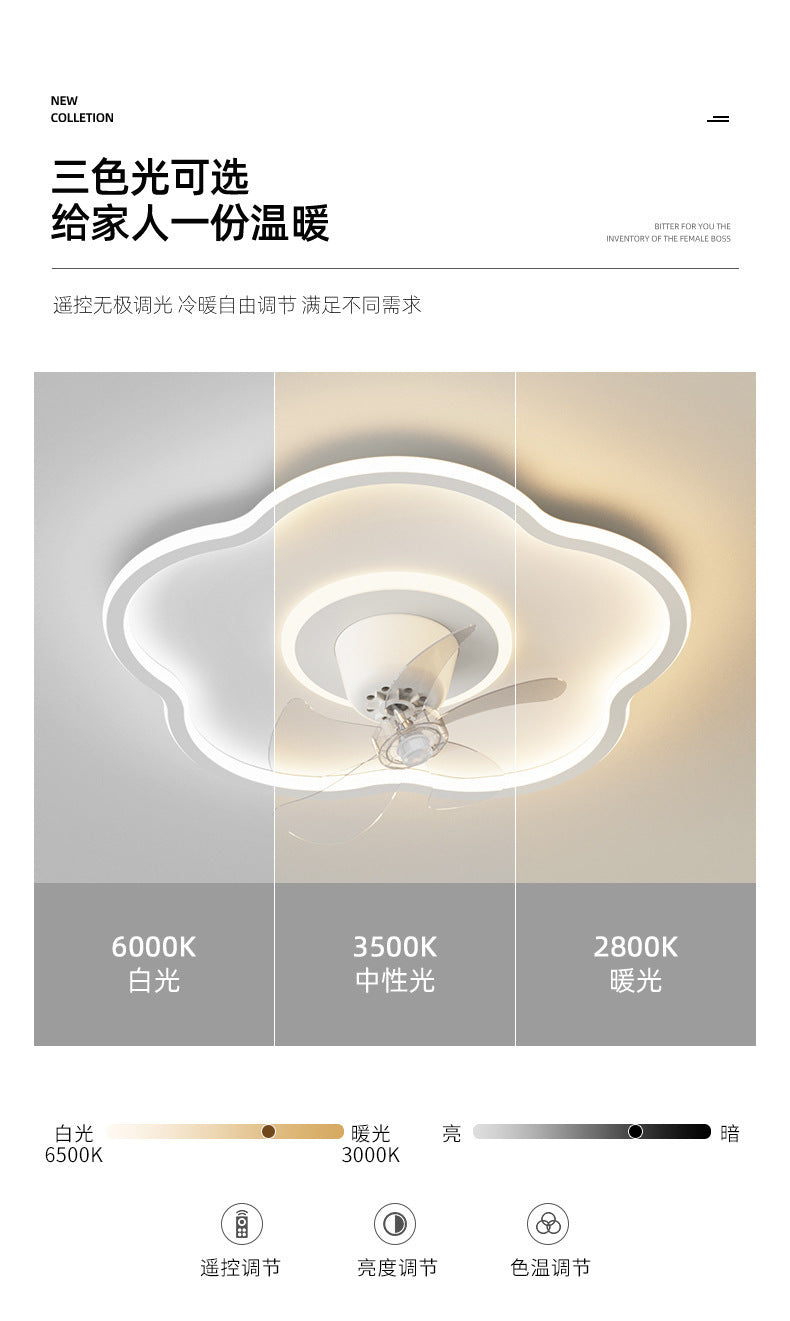 Full Spectrum Bedroom Light360Adjustable Head Shaking Silent Simple Modern Fan Light Cozy Study Master Bedroom Ceiling Light