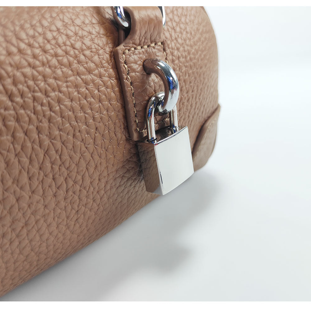 Niche Genuine Leather Women's Boston Handbag2025New Simple Fresh Pillow Bag Versatile Shoulder Crossbody Bag