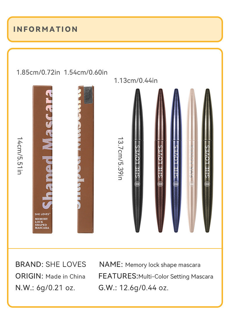 SHELOVES Styling Mascara New Hot Style Waterproof Quick-Drying Non-Smudge Lower Mascara Wholesale