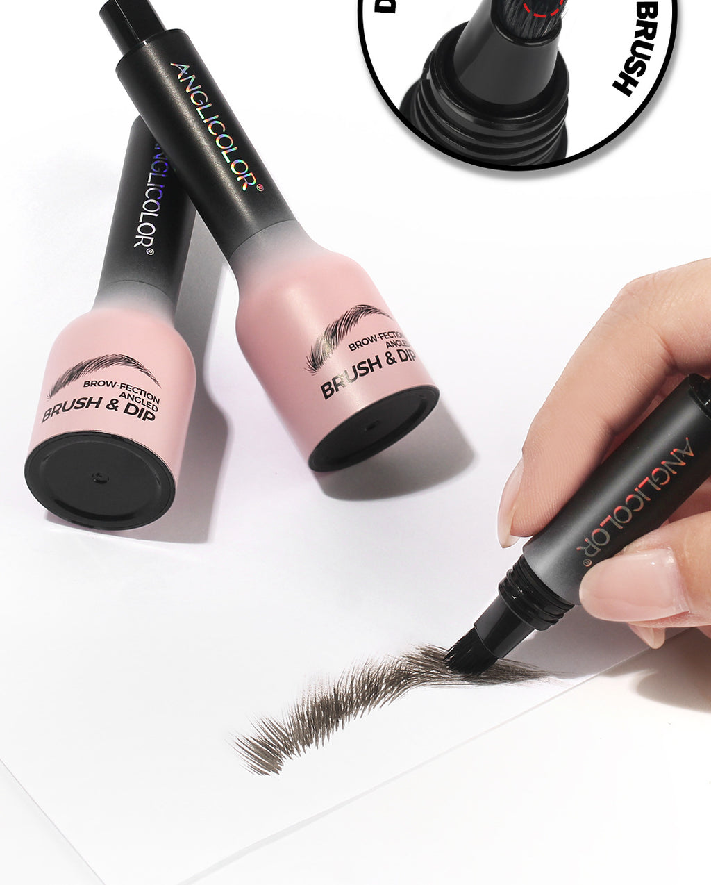 Hot-Selling Eyebrow Dye Cream Upgraded Version Press-Type Fine Brush Head Eyebrow Cream Waterproof Smudge-Proof Wild Eyebrow Pencil