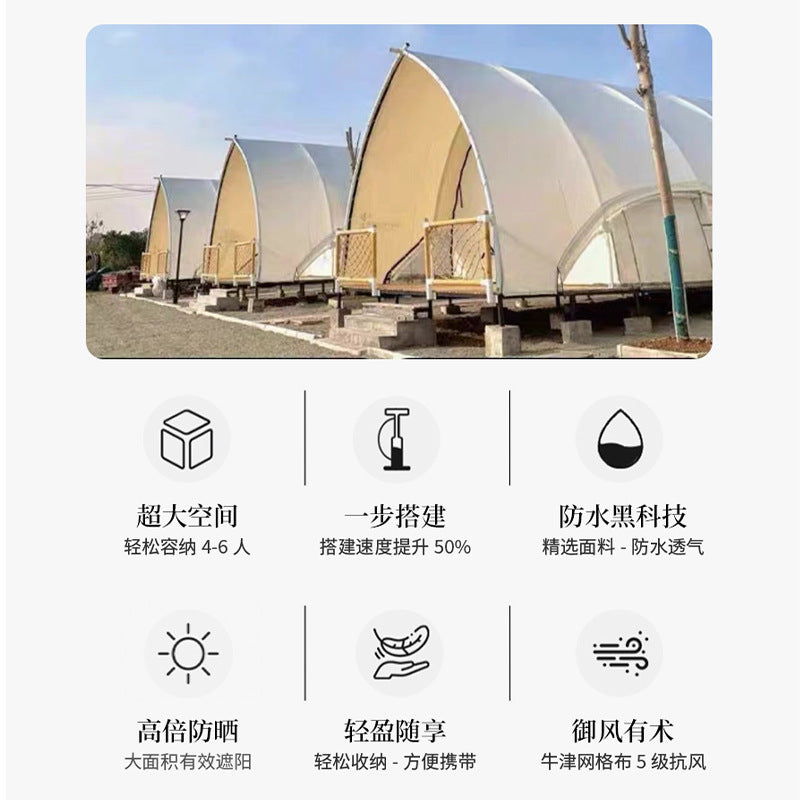 Kale Outdoor Sailing Tent Camp Parent-Child Vacation Scenic Area Double-Layer Insulated Wild Luxury Hotel Homestay Tent Manufacturer