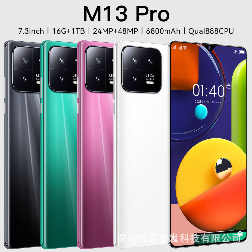 M13pro(1+16G)New Hot6.8Inch5G All-in-one smartphone factory stock