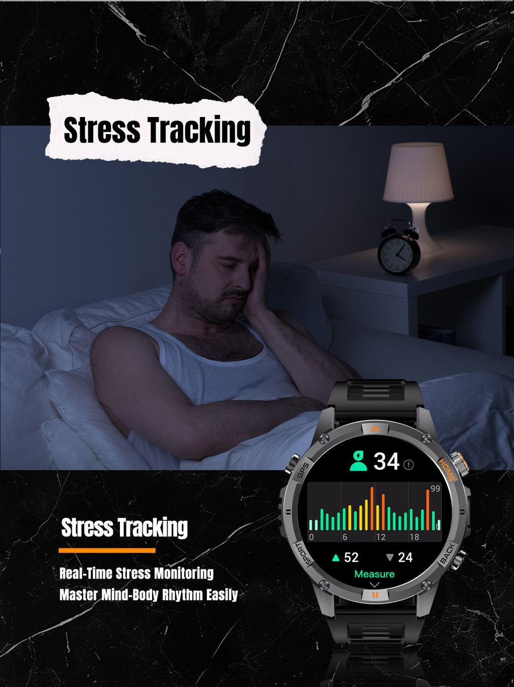 YK15Smart Watch Bluetooth Call Heart Rate Pedometer Sleep Depth Waterproof GPS Beidou Positioning Sports Three-Proof