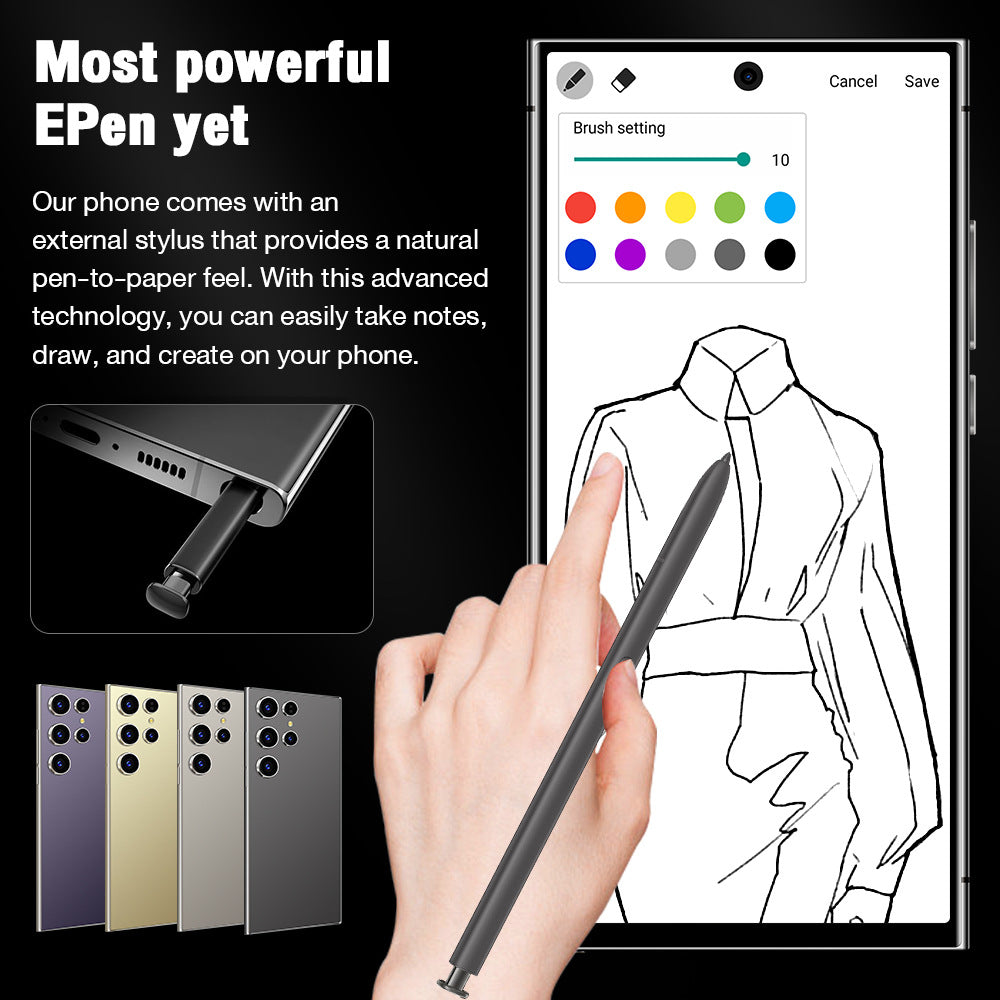 Smartphone S24Ultra Built-in pen7.3Inch Android16+1T Source Manufacturer(Popular)