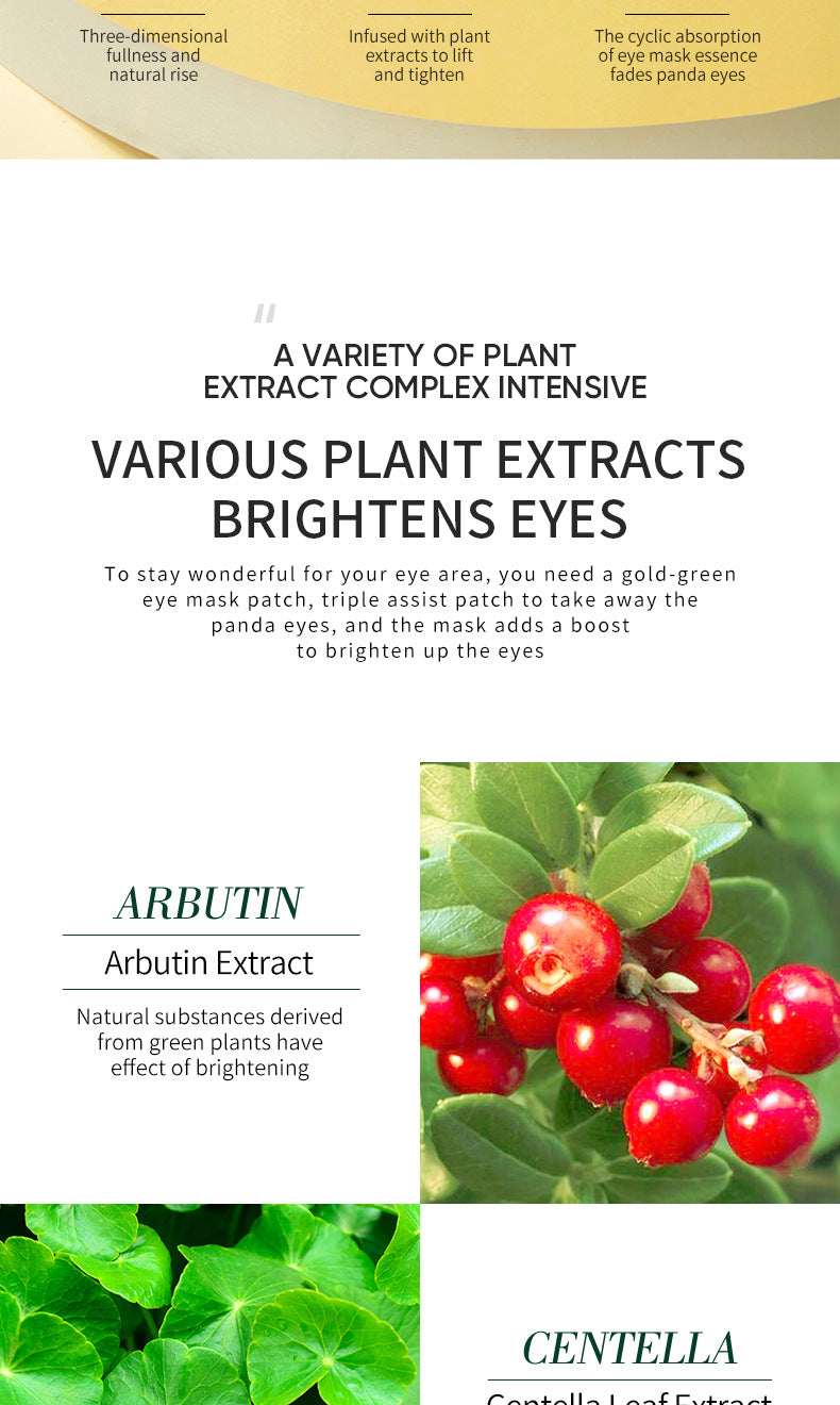 Full English Eye Mask ZOZU Golden Avocado Moisturizing and Hydrating   foreign trade skincare products live wholesale