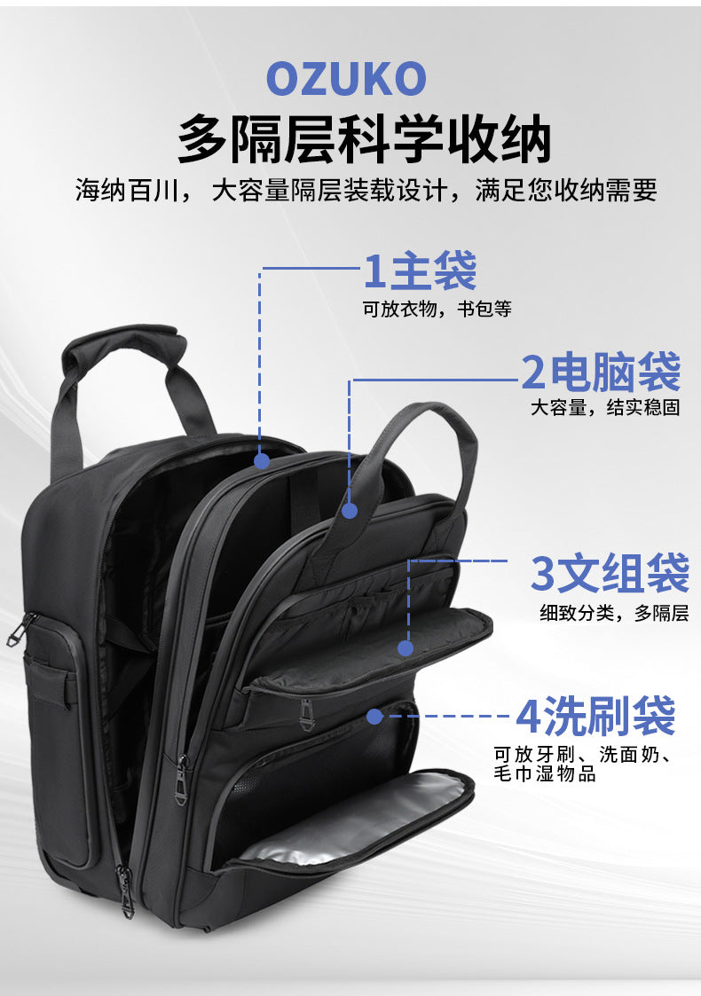 Trolley Travel Bag Business Boarding Bag Large Capacity Waterproof Oxford Cloth Multifunctional Handheld Wheeled Travel Bag