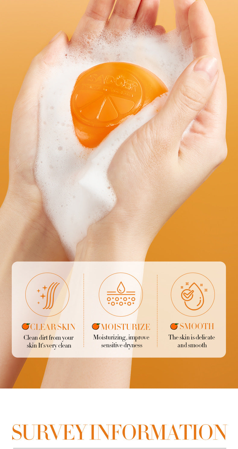 All English Vitamins C Soap SADOER Clean Bath Cleansing Essential Oil Handmade Soap  Foreign Trade Wholesale