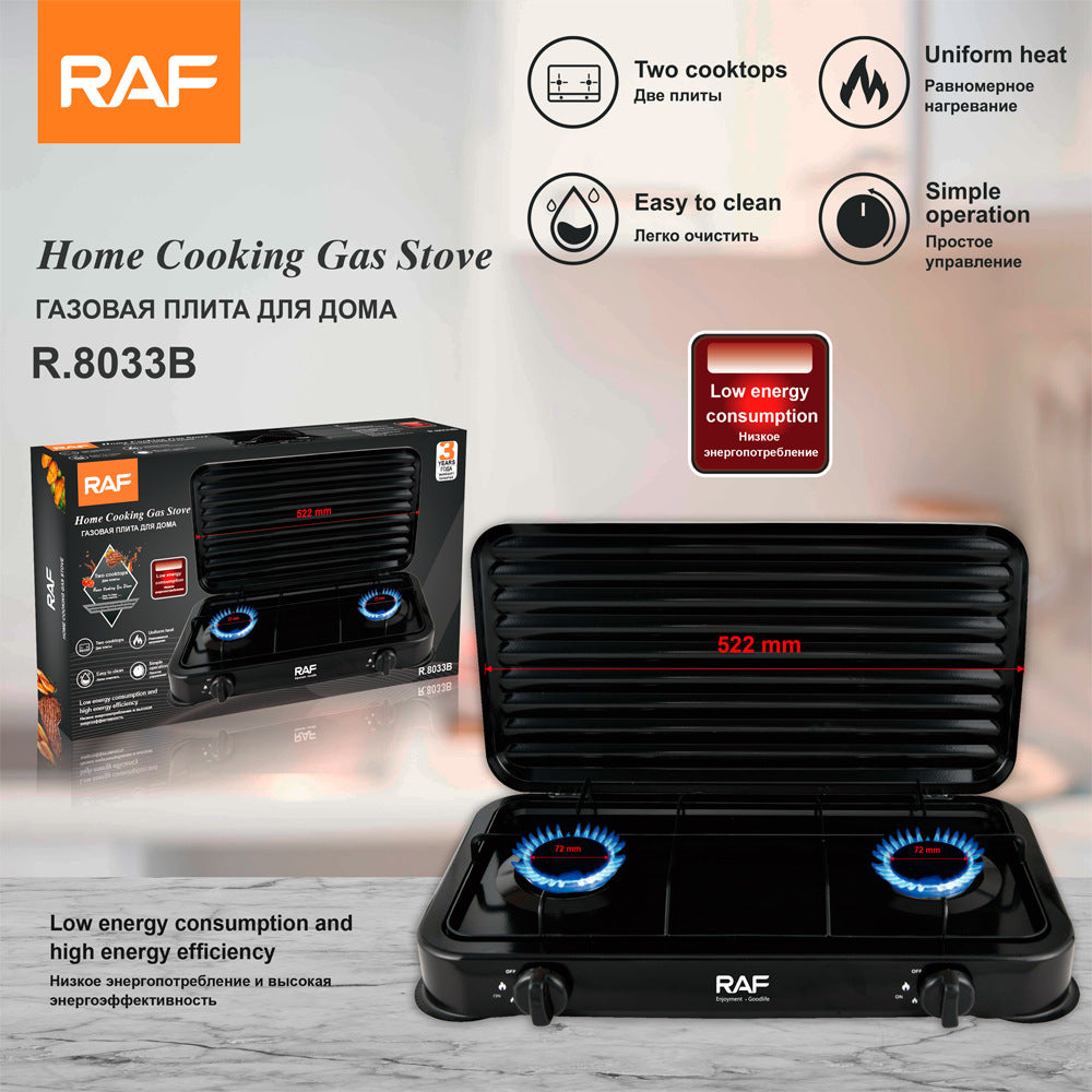 RAF European Standard Double Burner Gas Stove Small Household Appliance Multifunctional Household Small Electric Stove Wholesale R.8033